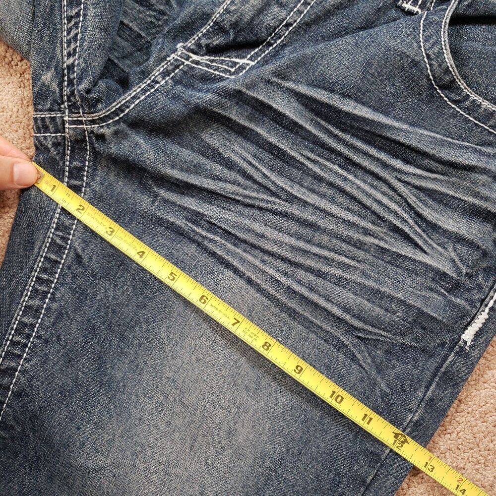 Xtreme Couture Cross Pocket Size 36x32(FITS 37x32) Mens Bootcut Denim Jeans - Picture 12 of 16